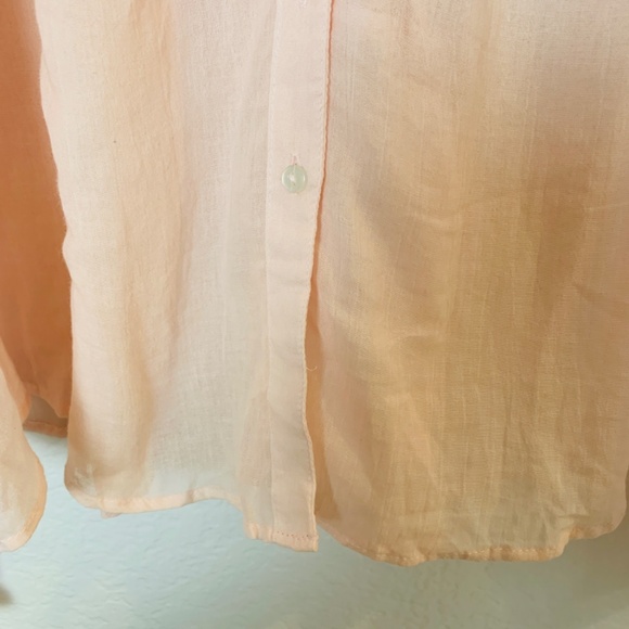 Free People Boho Top Blush Pink Medium Lace Crochet Prairie Bohemian - Picture 15 of 16